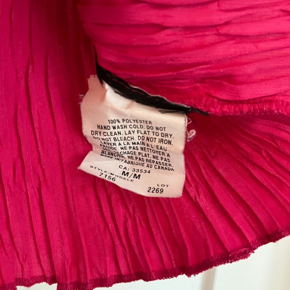 Vintage Pleated Mock Neck Sleeveless Blouse - Picture 2 of 2